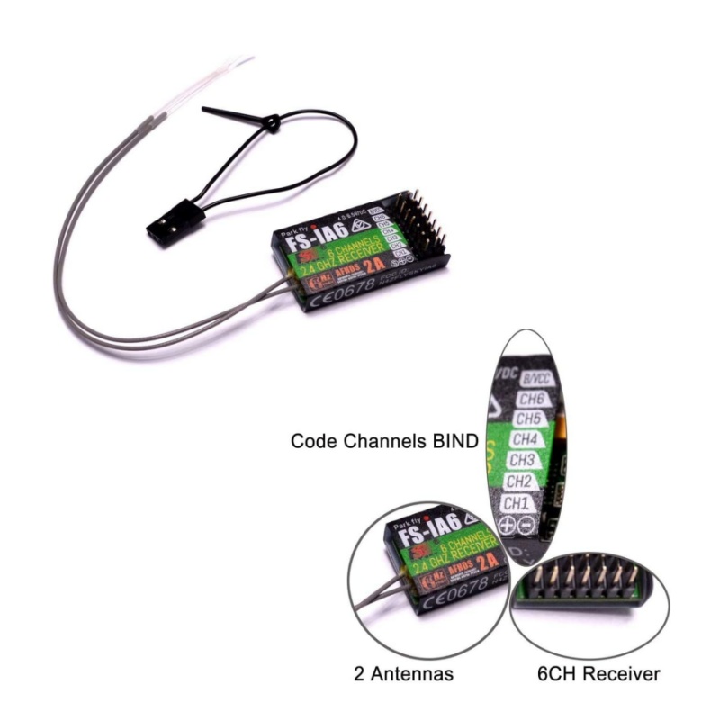 Flysky FS-IA6 Receiver 6CH Dua - огляд і ціна Drone Racing Antenna