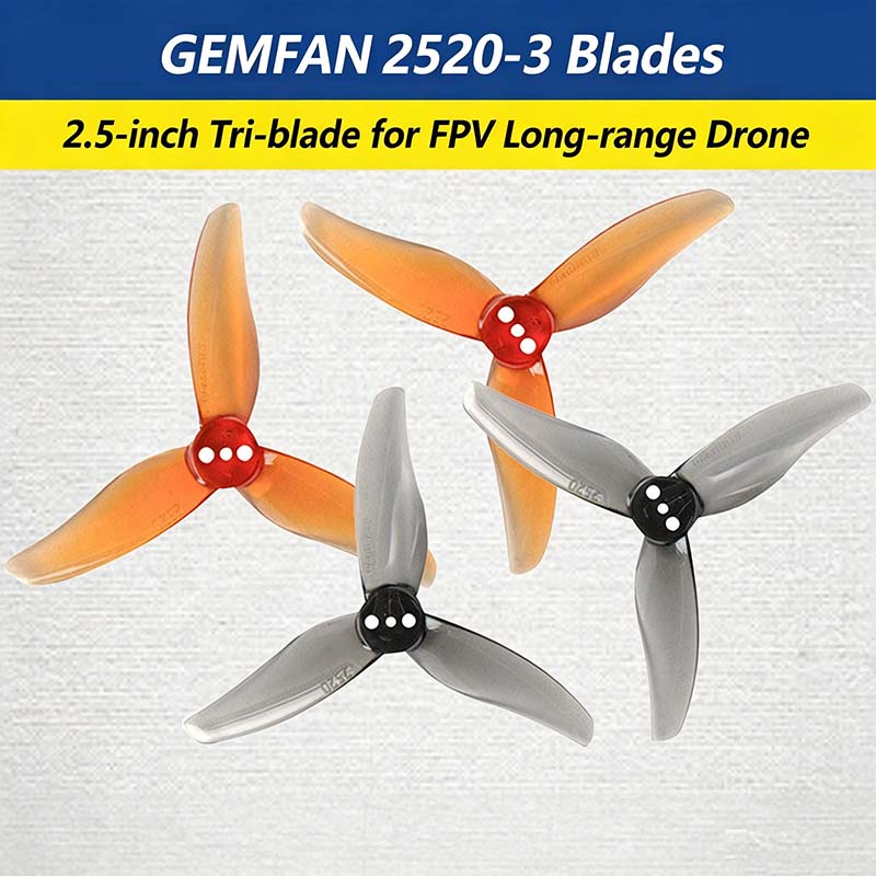Gemfan Hurricane 2520-3 2.5-in - огляд і ціна Drone Racing Propeller